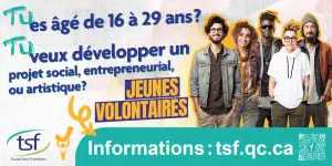 Bourse Programme Jeunes volontaires (16-29 ans)