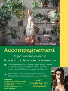 Offre d&rsquo;accompagnement (oeil externe en studio et aide à la rédaction des demandes de subventions))